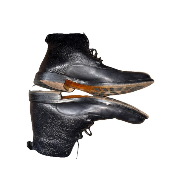 Taft The Rome Cap Toe Boot Black Floral Mens US Size 14 / EU 47